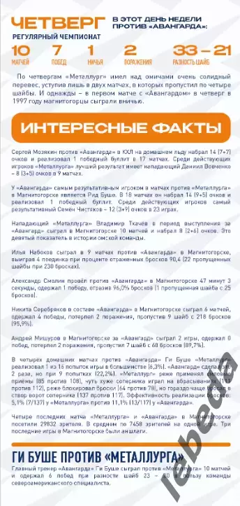 Металлург Магнитогорск - Авангард Омск - 2025-2026. (27.11.25) официальная 2