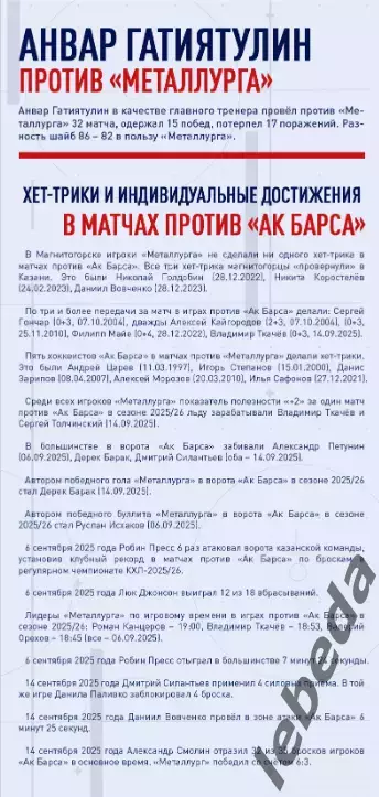 Металлург Магнитогорск - Ак Барс Казань - 2025-2026 год. (27.09.25.) официальная 3
