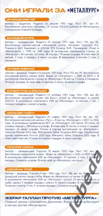 Металлург Магнитогорск - Шанхай Китай - 2025-2026 год. (03.11.25.) официальная 4