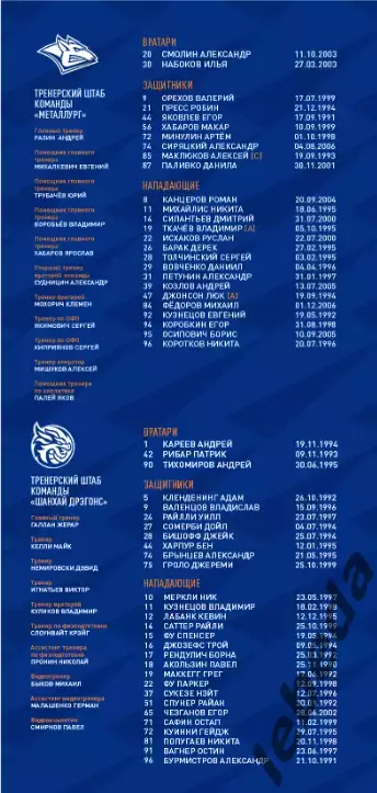 Металлург Магнитогорск - Шанхай Китай - 2025-2026 год. (03.11.25.) официальная 5