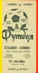 Химик Белореченск - Уралан Элиста - 1991 г.(24.09.91.)