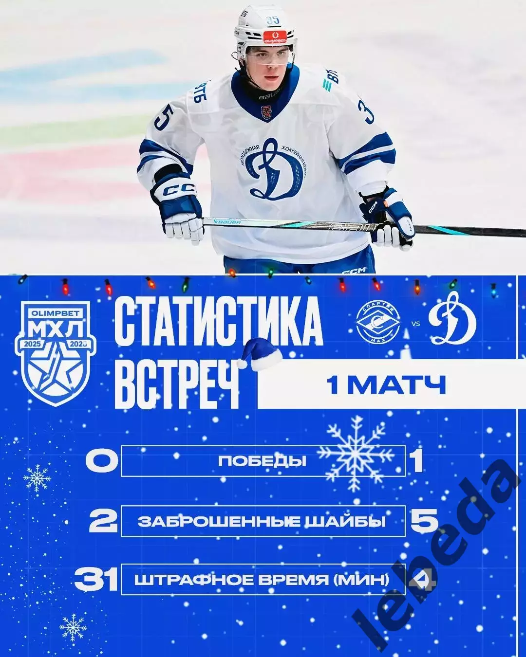 МХК Спартак МАХ - МХК Динамо Москва - 2025-2026 год. (27.12.25.) 3