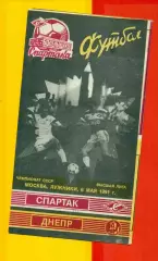 Спартак Москва - Днепр Днепропетровск - 1991 год. ( 06.05.91.) КБС