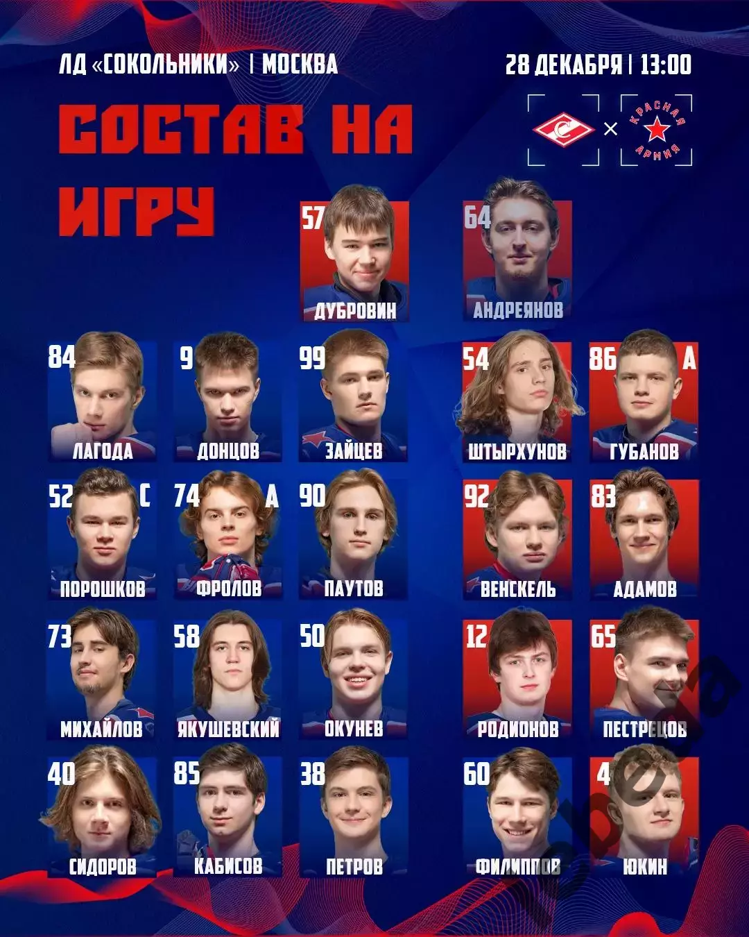 МХК Спартак Москва - Красная Армия - 2025-2026 год. (28.12.25.) 2