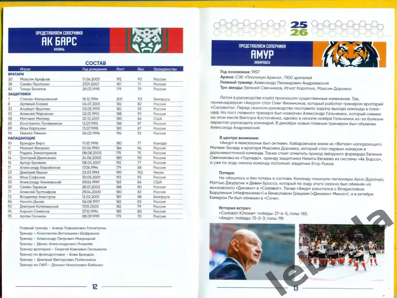 Салават Юлаев Уфа - Ак Барс Амур Хабаровск Северсталь Минск - 2025. официальная 4