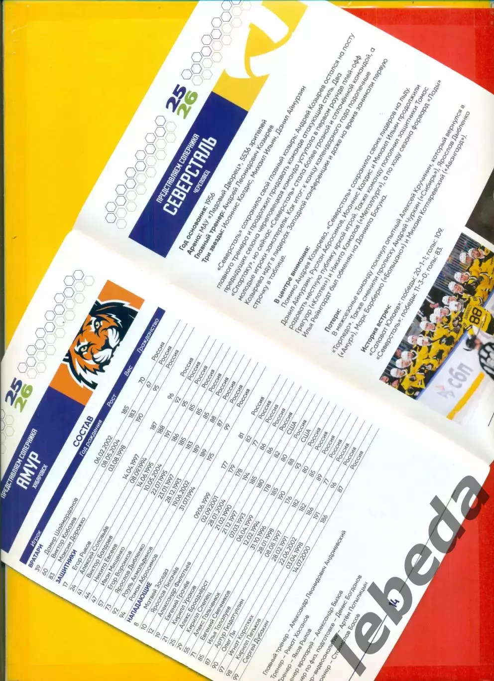 Салават Юлаев Уфа - Ак Барс Амур Хабаровск Северсталь Минск - 2025. официальная 5