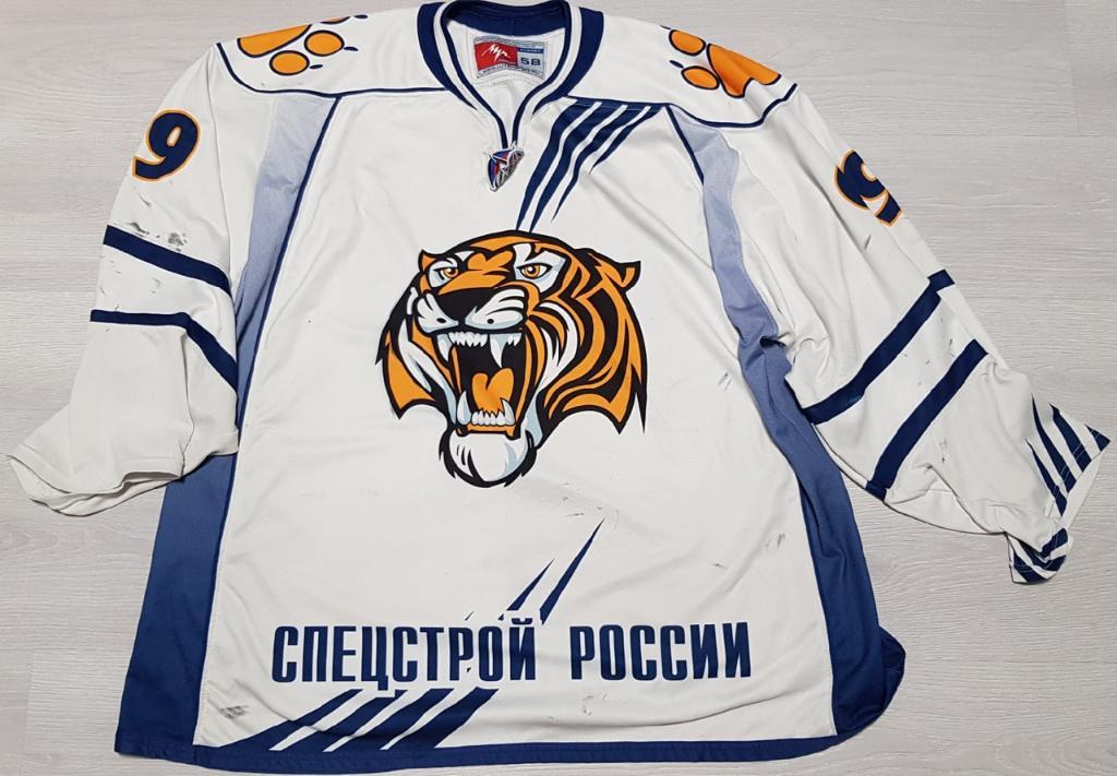 Хоккейный свитер МХК Амурские Тигры. (Игровая джерси) Вр. А. Берестнев.