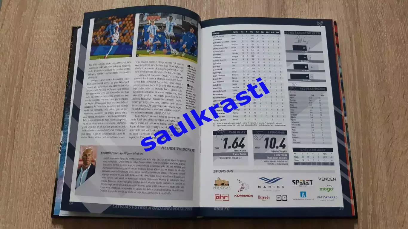 Латвия. Футбольный Ежегодник. Virsliga 2025. Статистика 1