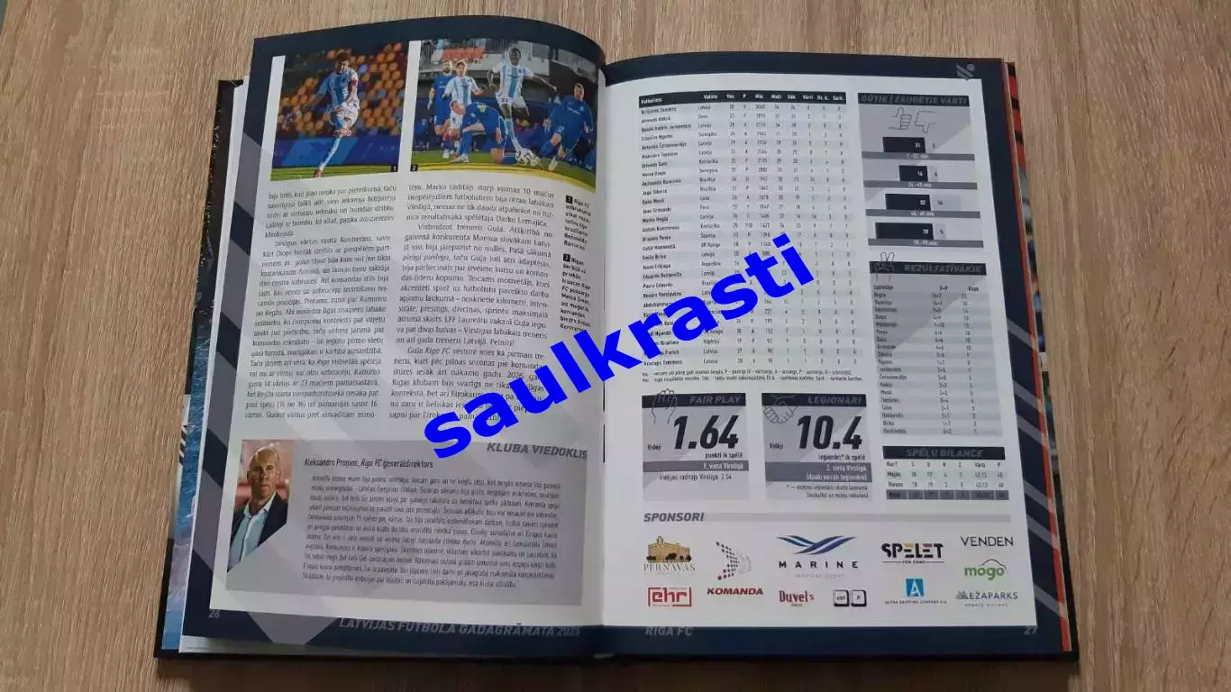 Латвия. Футбольный Ежегодник. Virsliga 2025. Статистика 1