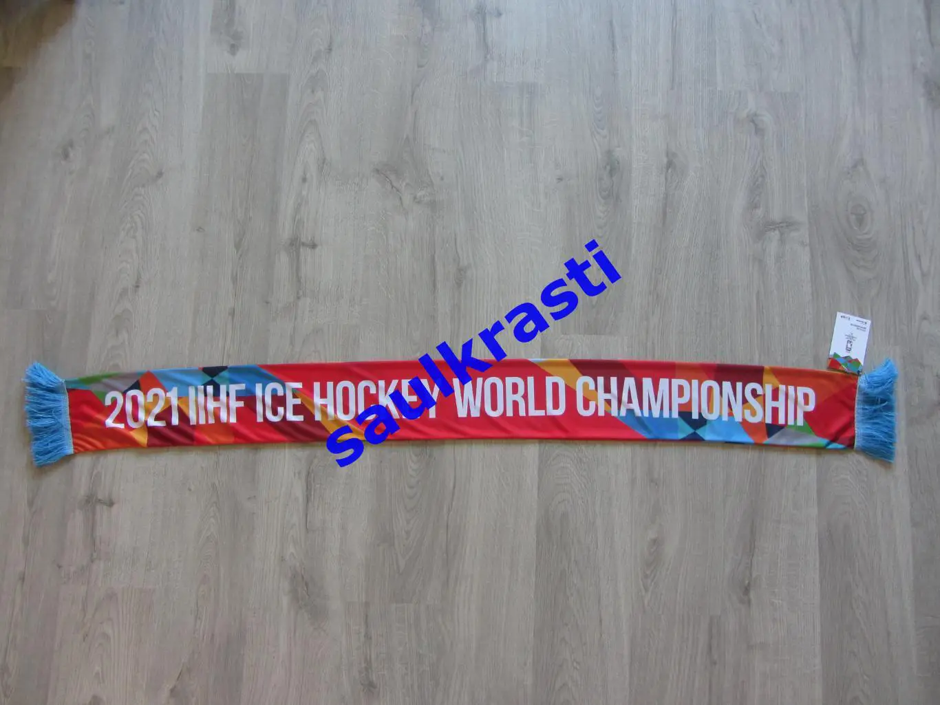 Официальный шарф. Чемпионат мира по хоккею 2021. Рига, Латвия.
