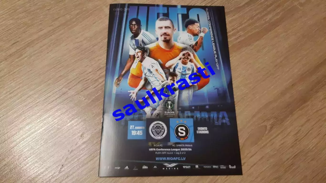 Официальная программа ФК Рига Латвия - Спарта Прага Чехия 27.08.2025