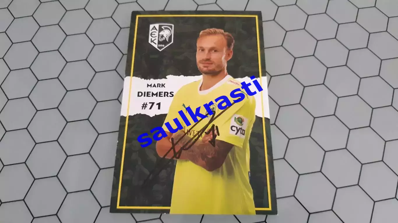 Автограф Mark Diemers / АЕК(Ларнака, Кипр)