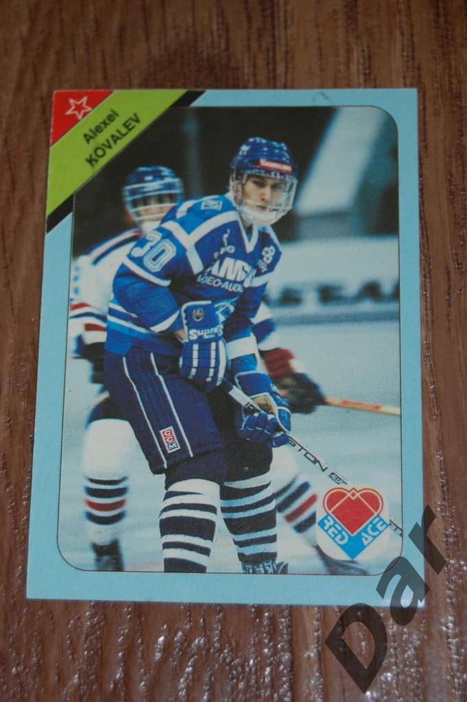 RED ACE Russian Hockey Stars 1992 Алексей Ковалёв(Динамо Москва)