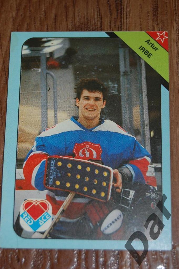 RED ACE Russian Hockey Stars 1992 Артур Ирбе (Динамо Рига)