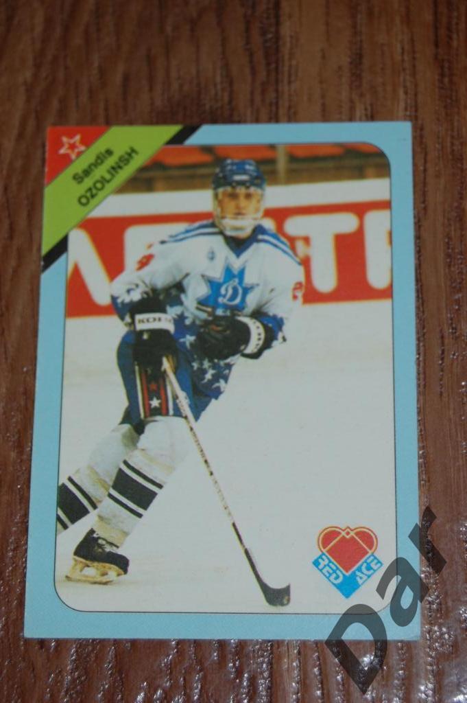 RED ACE Russian Hockey Stars 1992 Озолиньш (Динамо Рига)