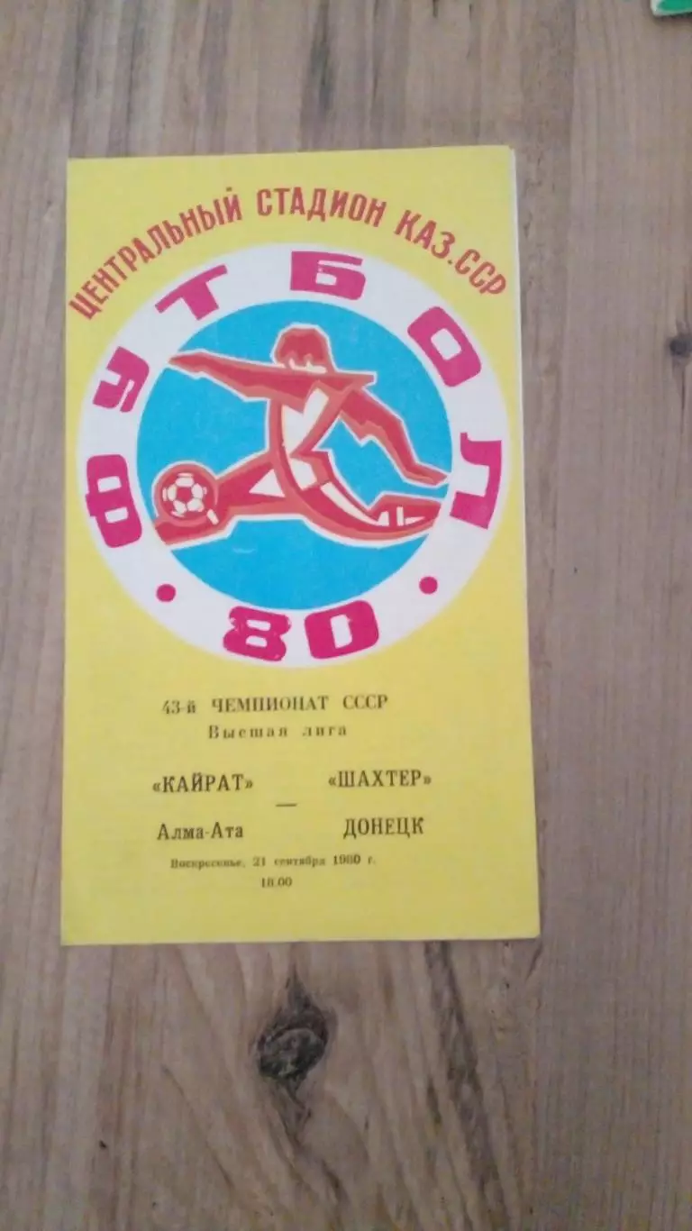 Кайрат-шахтер-1980