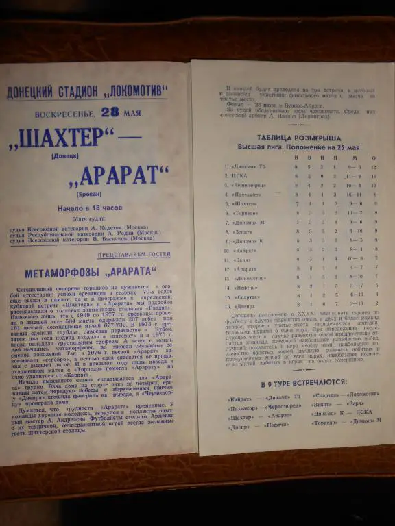 Шахтер-Арарат-78