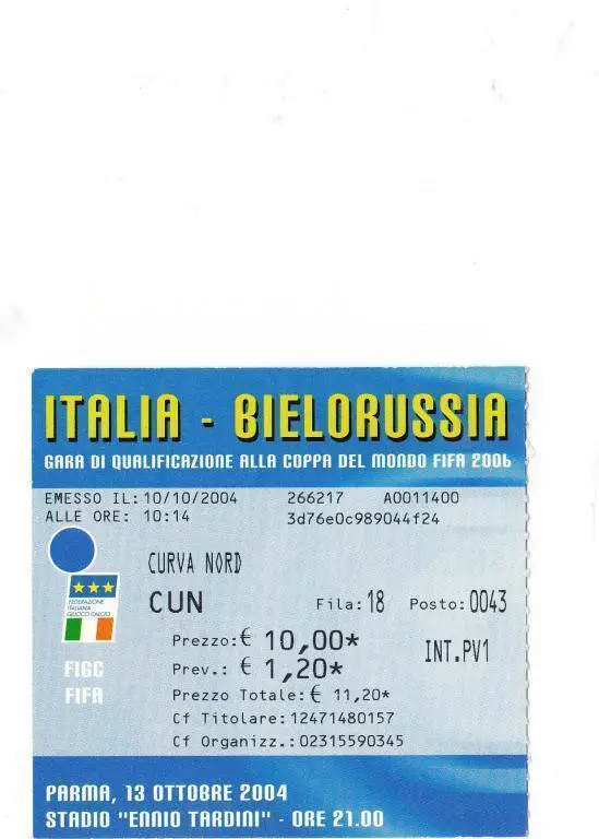Италия-Беларусь-2006