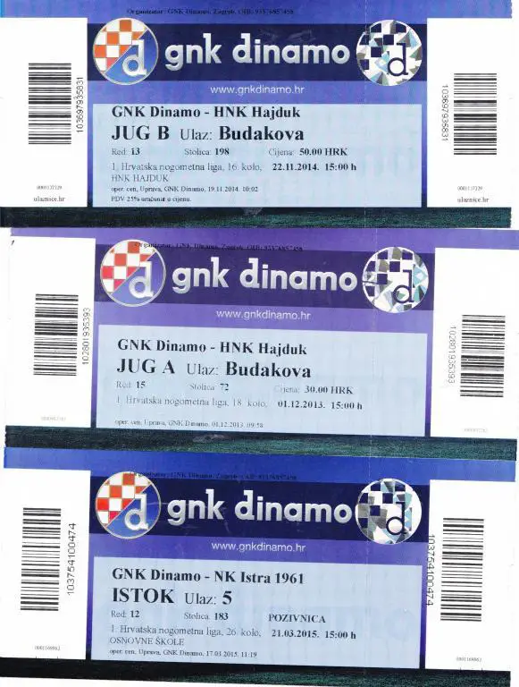 Динамо Загреб-Хайдук-2014,Динамо Загреб-Хайдук-2013,Динамо Загреб-Истра-2015