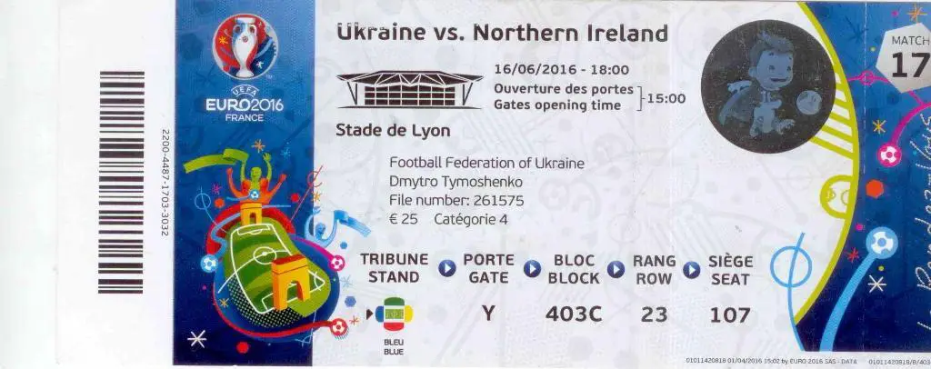 Украина-Северная Ирландия Евро-2016