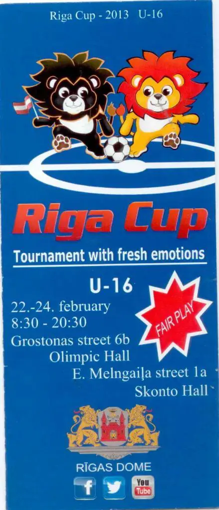 Riga cup Кубок Риги 2013 U-16 / Динамо Киев,Тоттенхэм,Зенит и другие