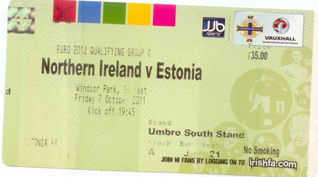 Северная Ирландия-Эстония-2011