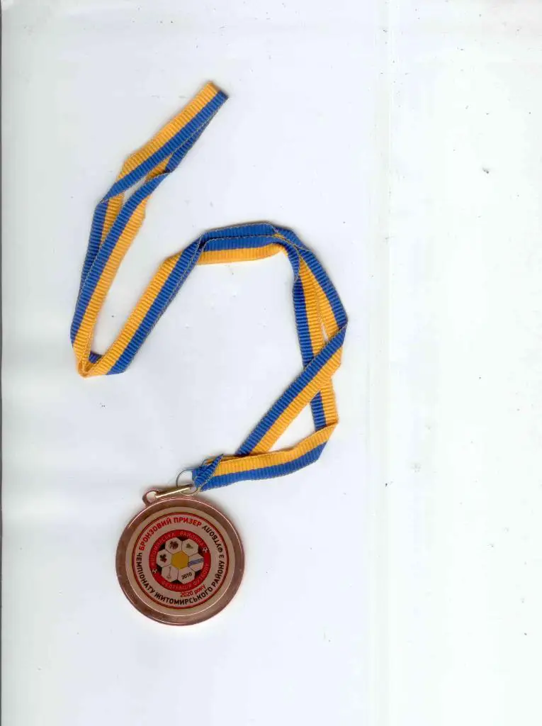 Медаль бронзовый призер Житомирского района по футболу