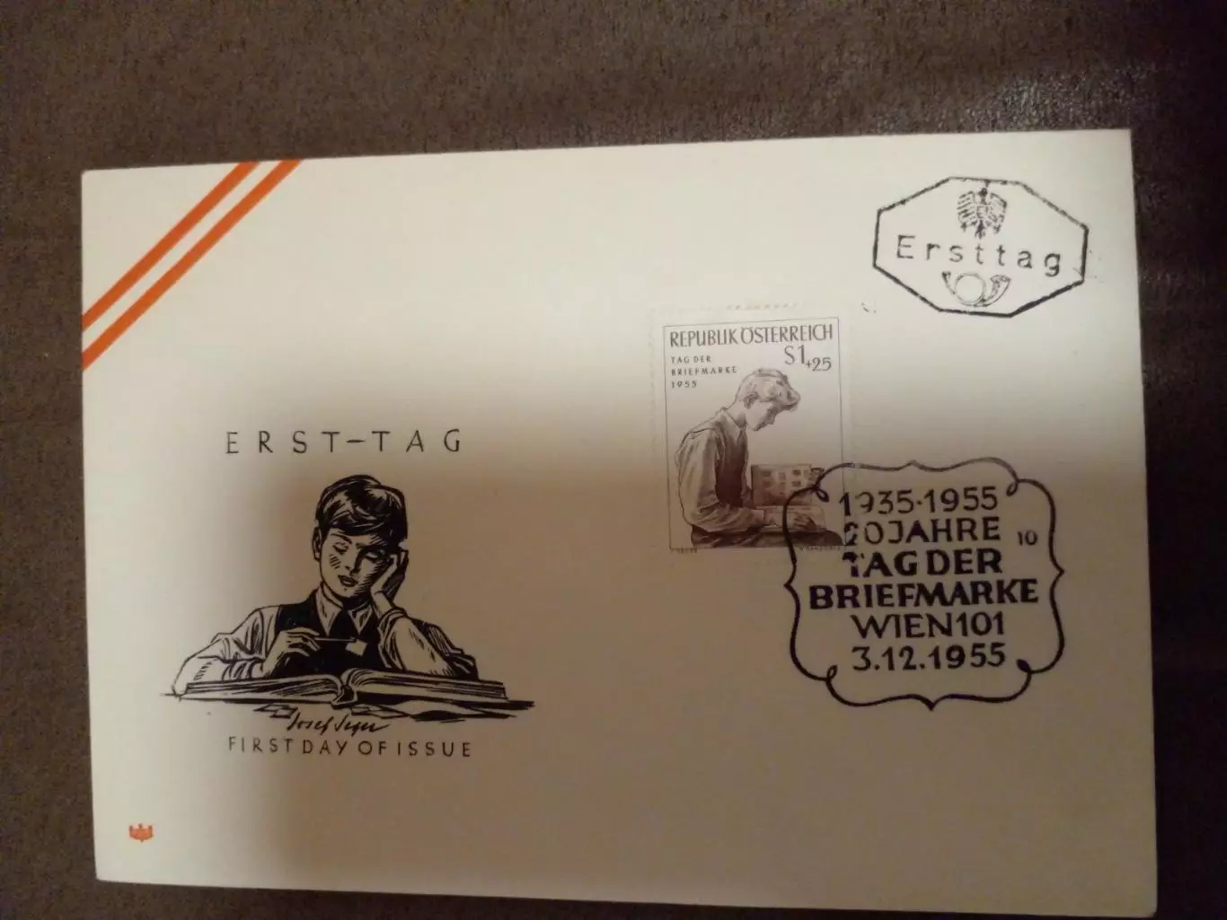 конверт с маркой австрия