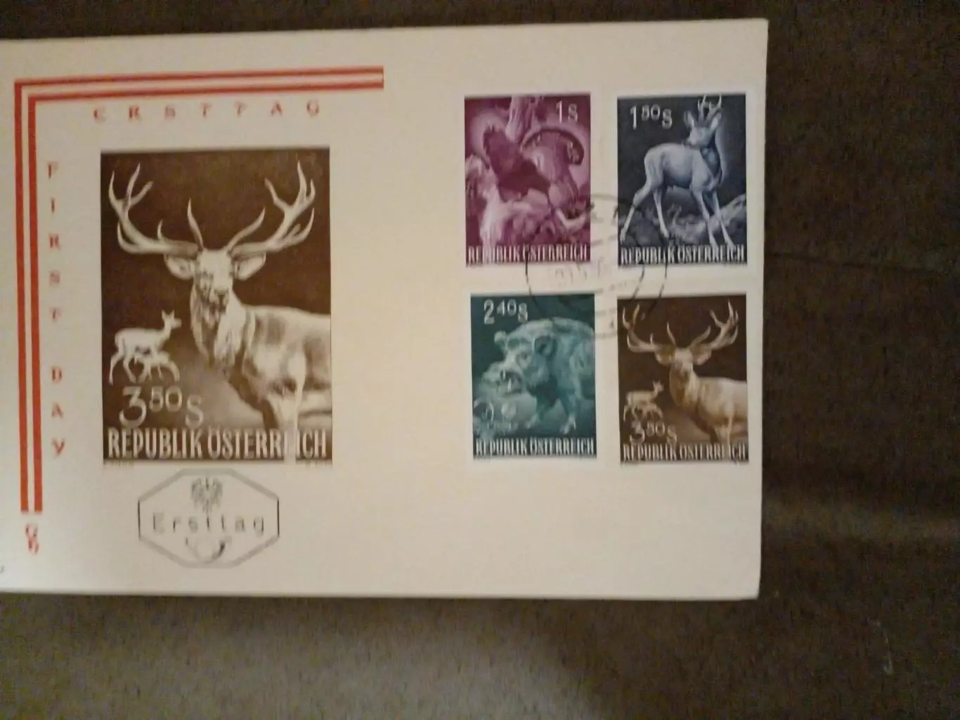 Марки Австрии в конверте