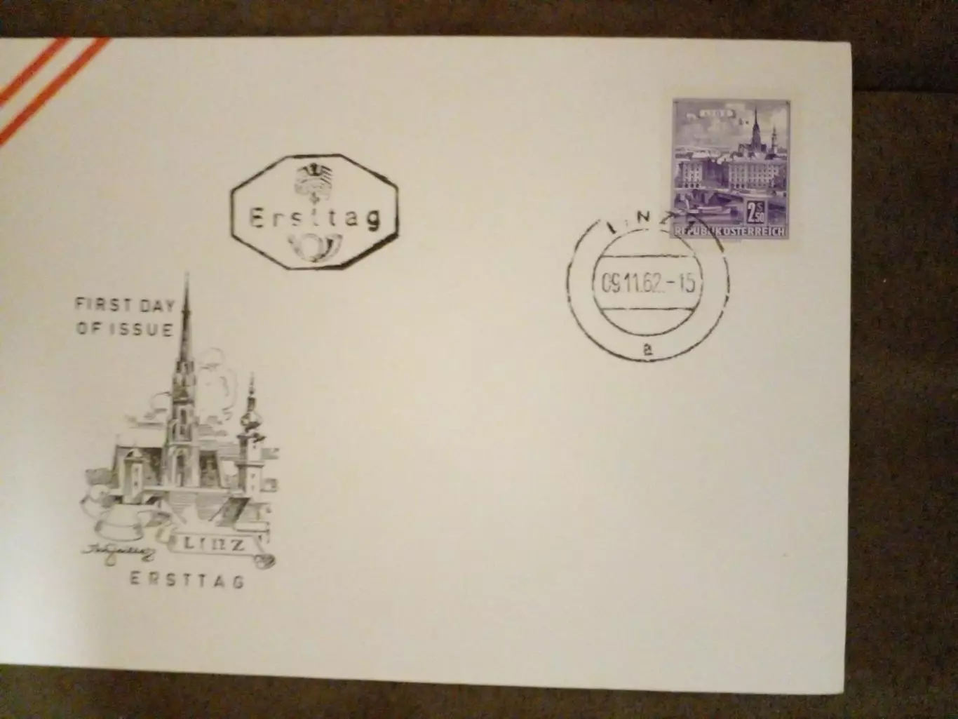 Австрийский конверт с маркой