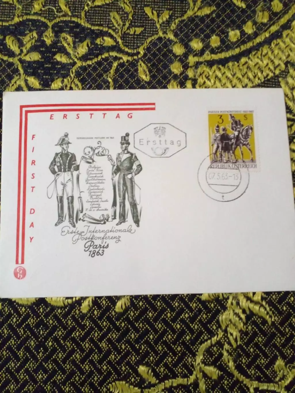 Конверт с Маркой Республика Австрия 1963