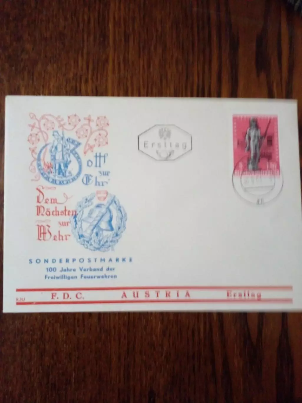 Конверт с маркой АВСТРИЯ 1960 годспец гашение