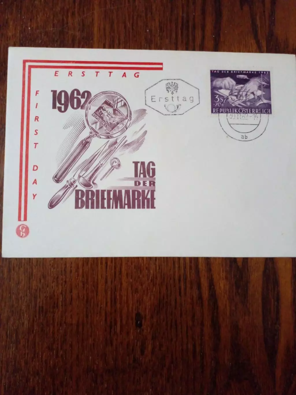 конверт с маркой Австрия 1962 годспец гашение