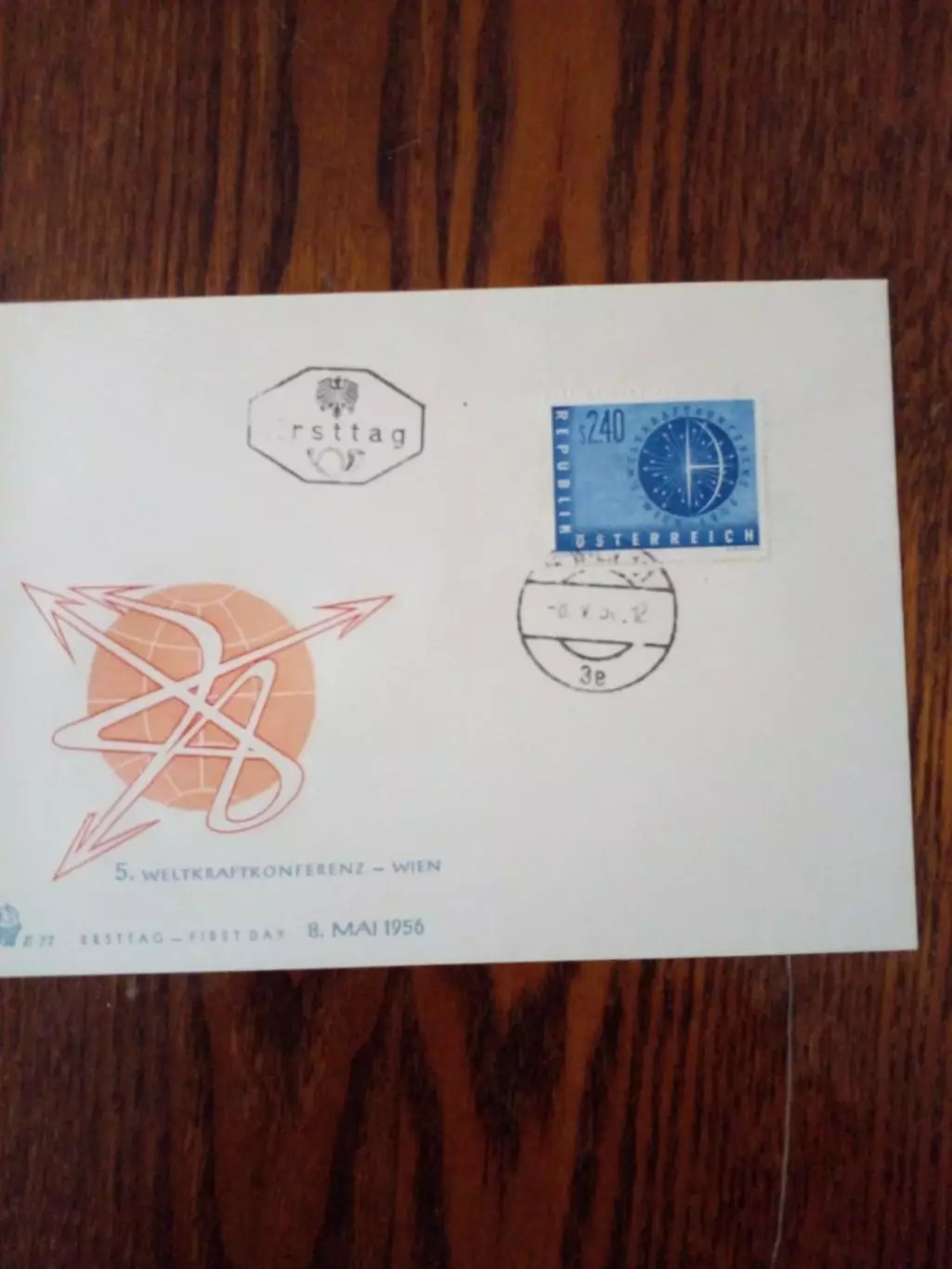 Конверт с маркой 1956 Республика Австрия