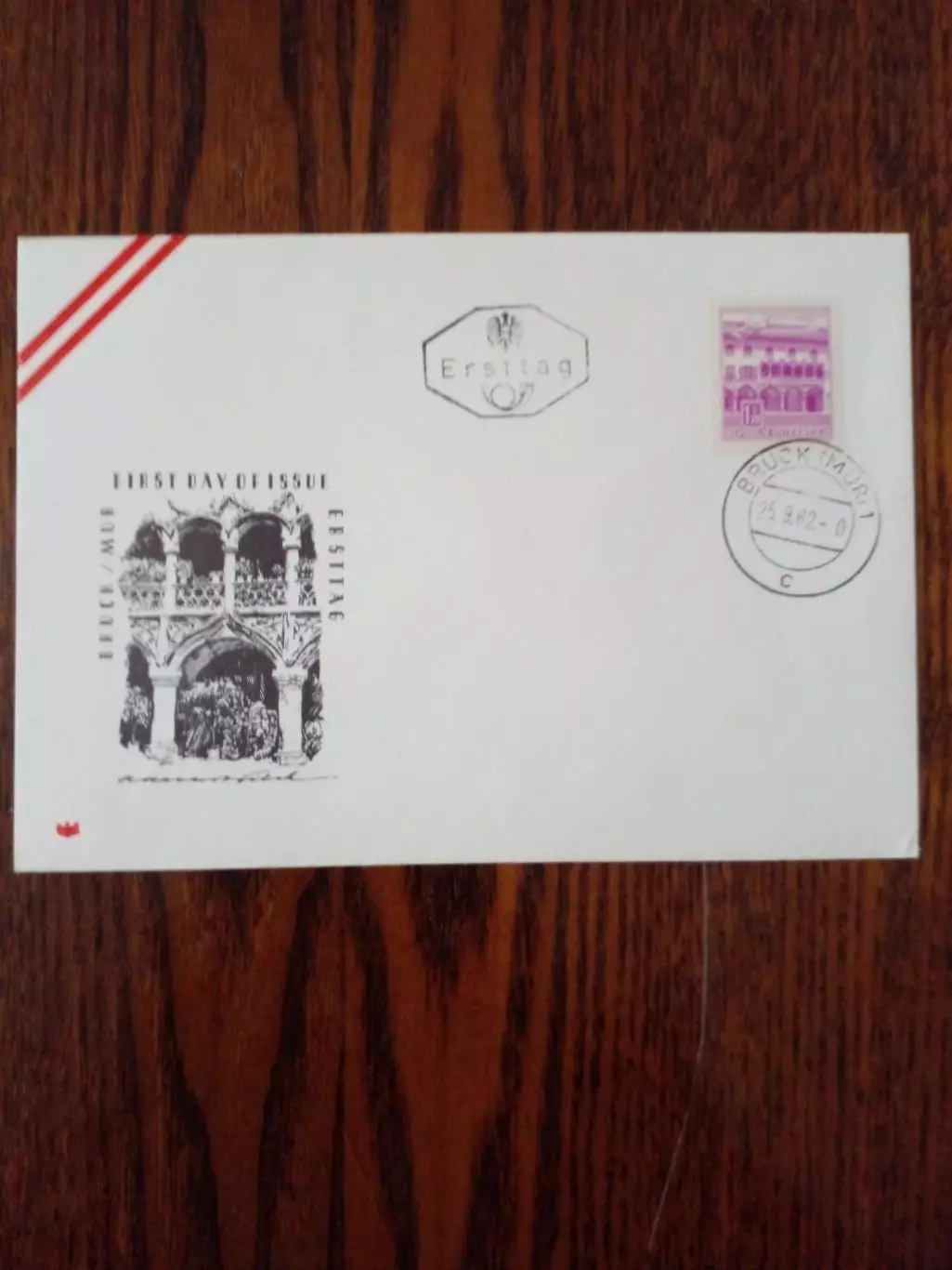 Конверт с макрой Австрия 1962 спец гашение