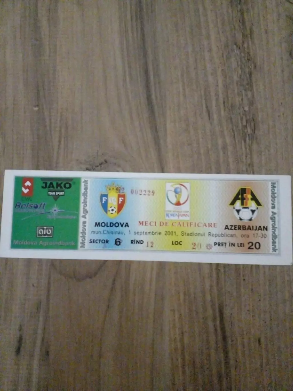 Молдова-Азербайджан-2001