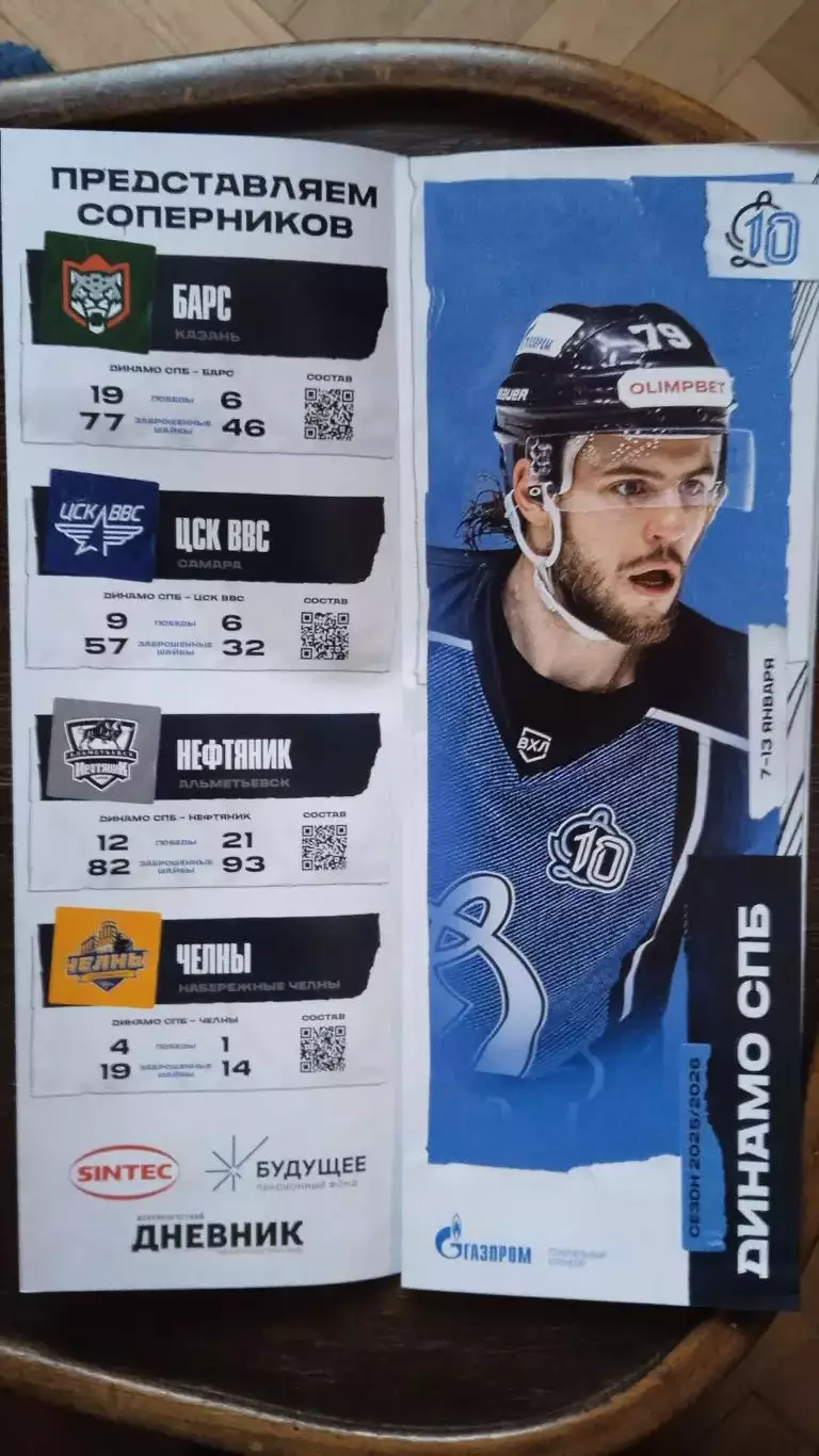 Динамо (СПБ) - Барс (Казань), ЦСК ВВС, Нефтяник, Челны. 7-9-11-13 января 2026.