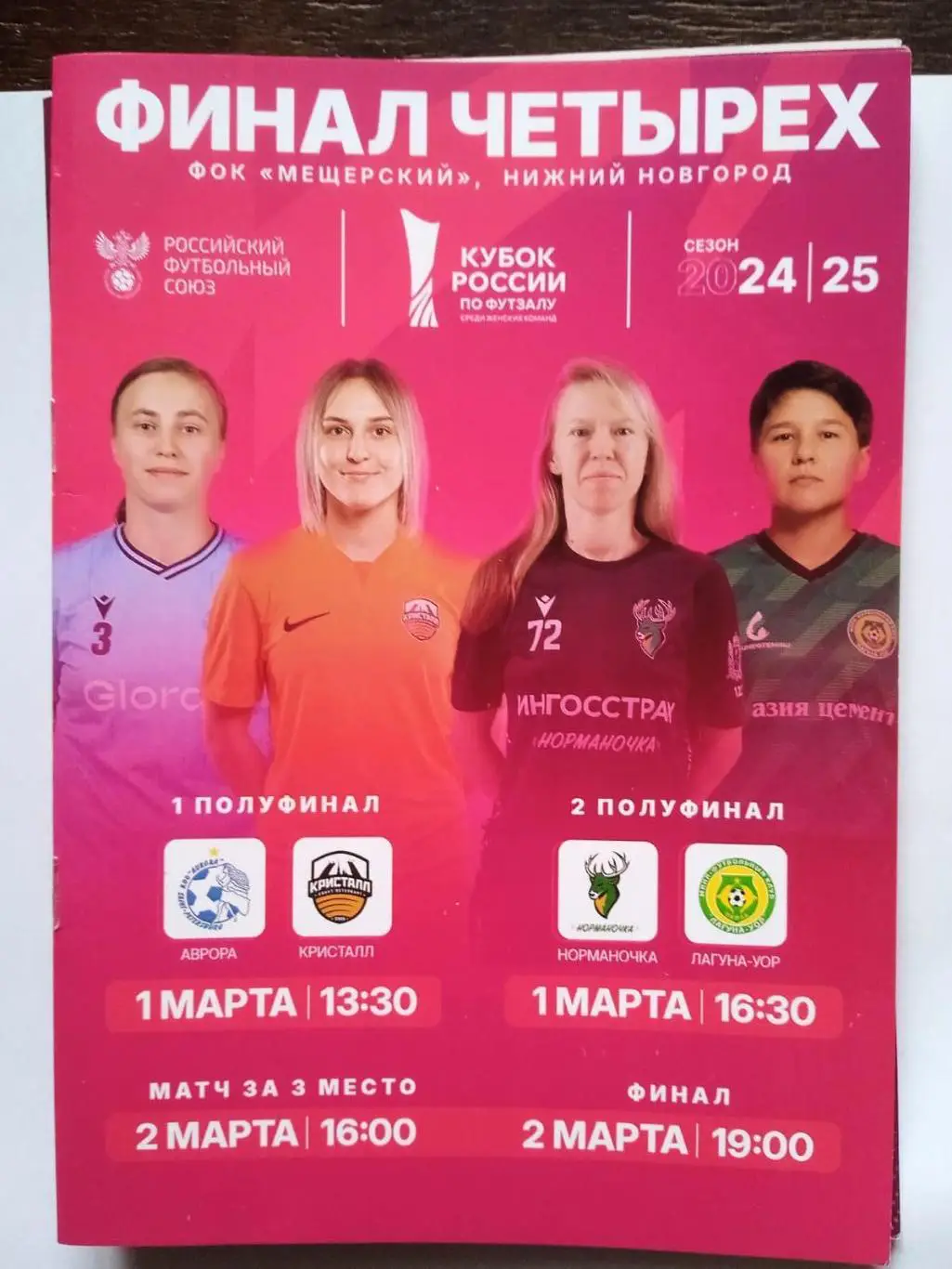 Финал 4-х. Норманочка, Аврора, Кристалл, Лагуна-УОР. 1-2 марта 2025.