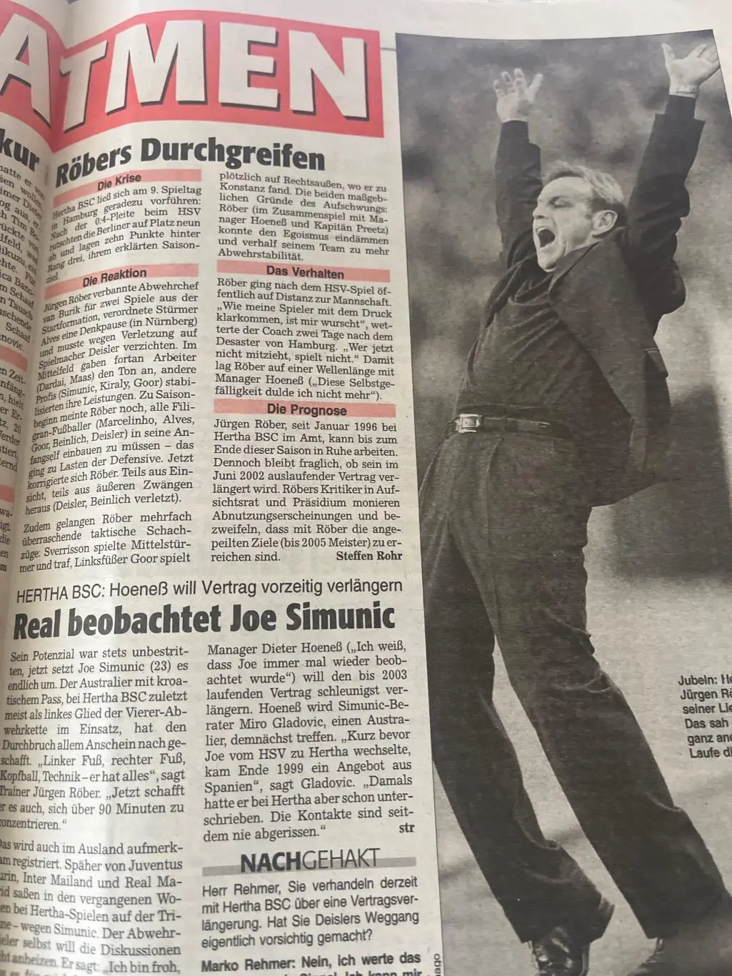 Kicker Германия 8.11.2001 1