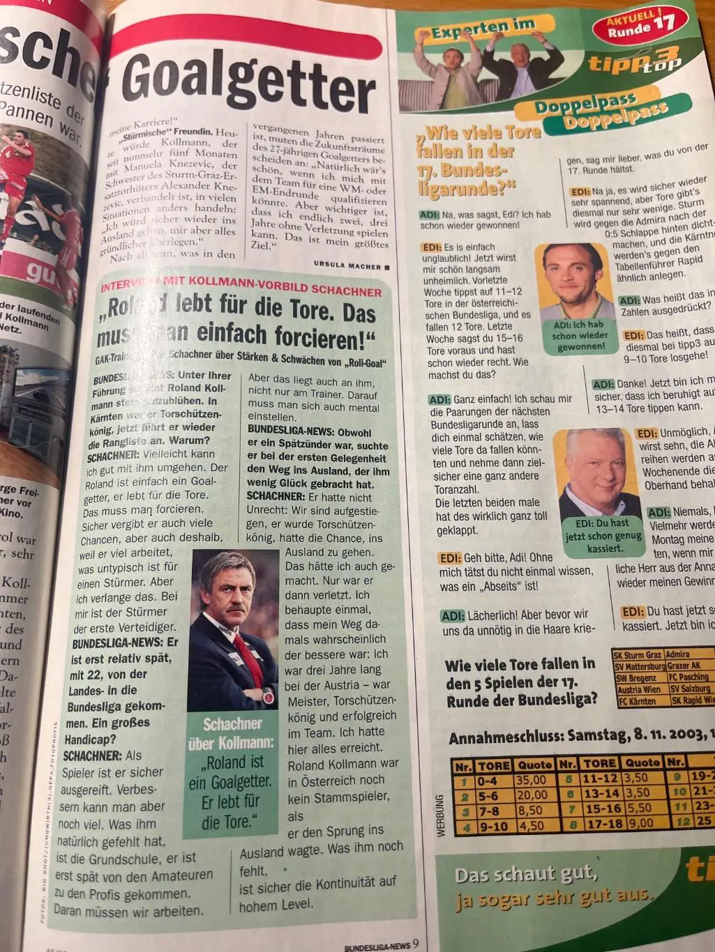 BundesLiga News 6.11.2003 1
