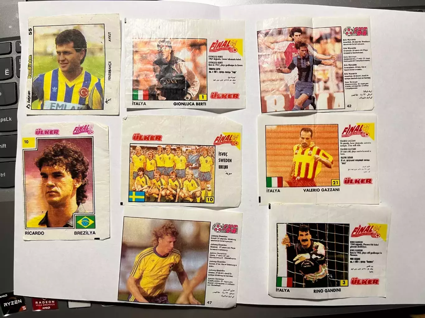 Вкладыши от жевательной резинки Final и другие