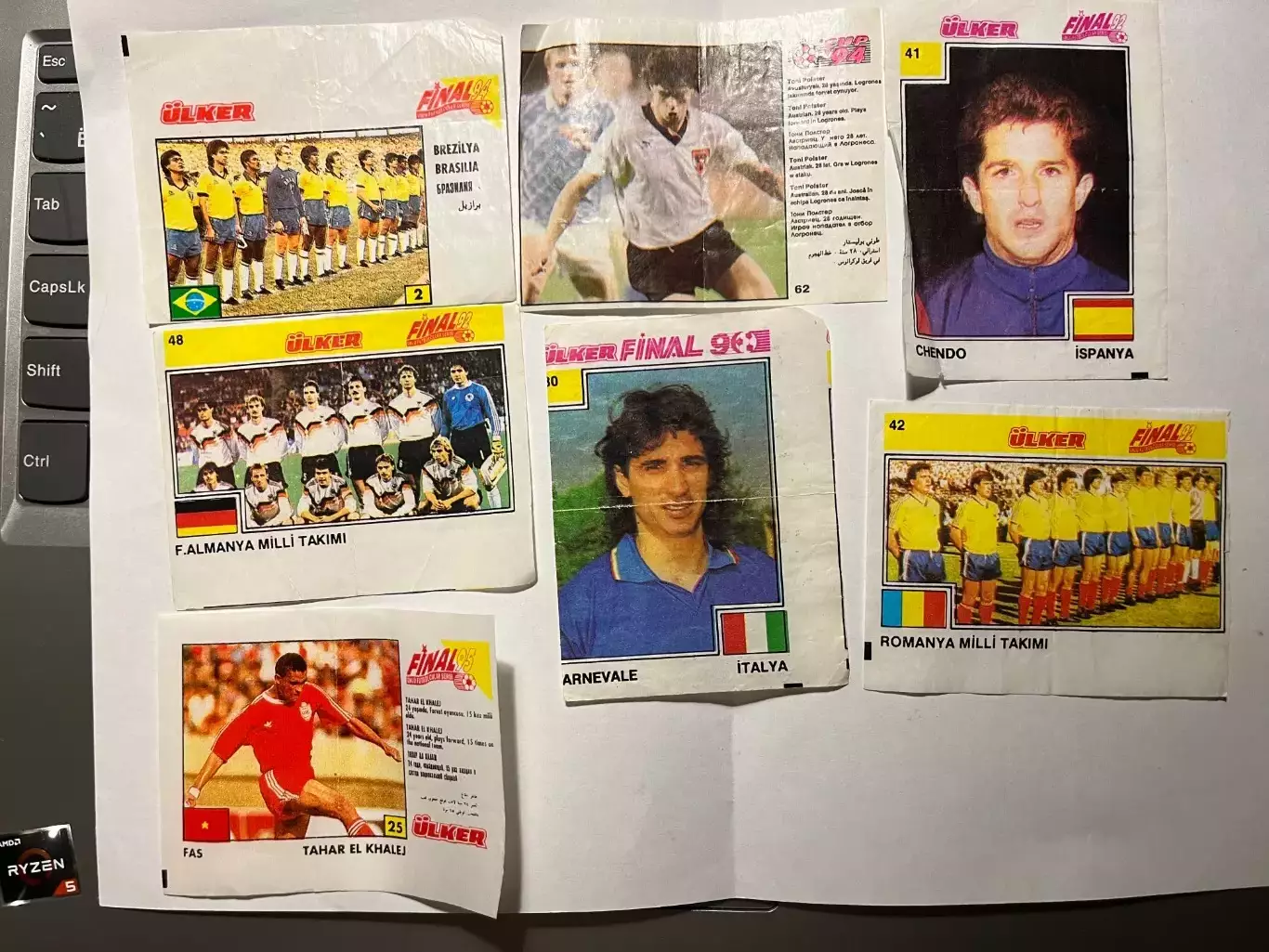 Вкладыши от жевательной резинки Final и другие 1