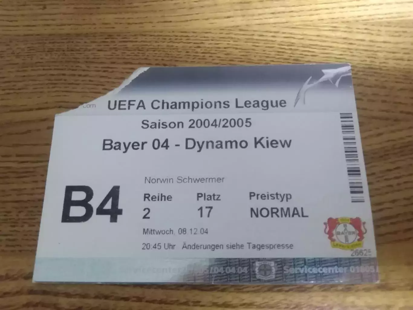Байер Леверкузен Динамо Киев 2004