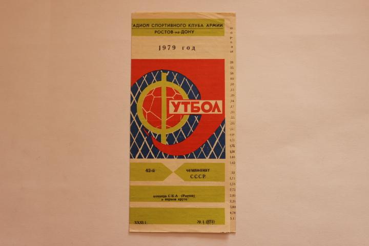 СКА Ростов в 1 круге 1979 г.