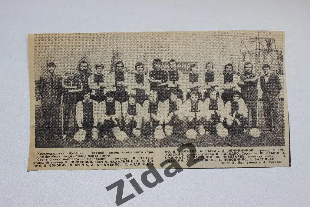Футбол. ФК Кубань Краснодар. 80-е годы.