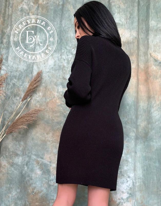 Платье свитер oversize balenciaga черное 6