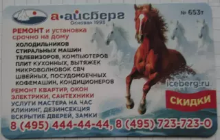 Дисконтная карта магнит А-Айсберг №653Т Лошадь