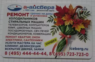 Дисконтная карта магнит А-Айсберг № 655 Осенний букет