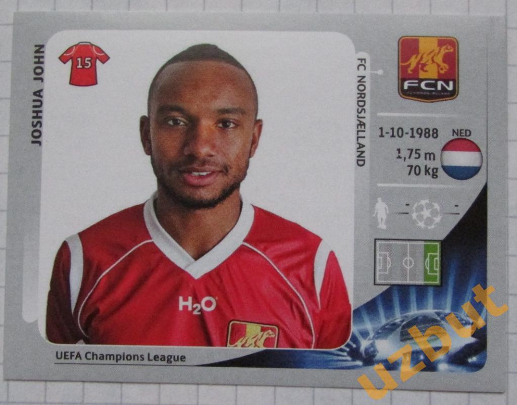 Наклейка №367 Йошу Джон Joshua John \ Нордслэнд по футболу 2012-2013 Panini