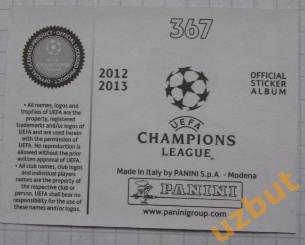 Наклейка №367 Йошу Джон Joshua John \ Нордслэнд по футболу 2012-2013 Panini 1